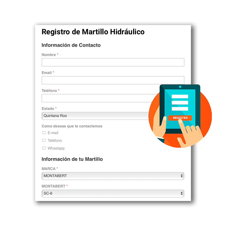 Registro de Martillo Hidráulico