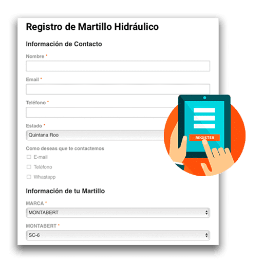 Registro de Martillo Hidráulico